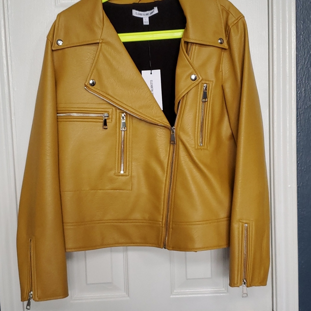 Mustard collor biker jacket